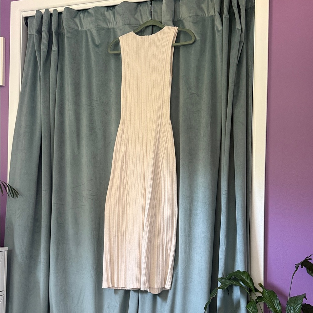 a new day Cream Ribbed Midi Dress - Picture 4 of 4